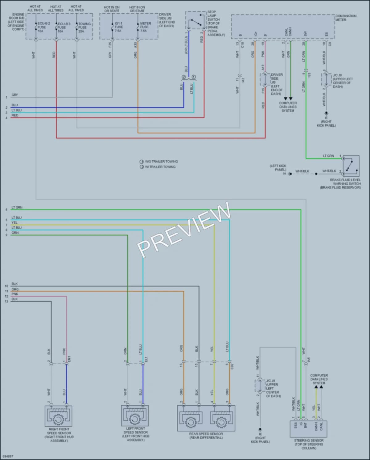 2020 Toyota Tacoma Anti Lock Brakes wiring diagram preview