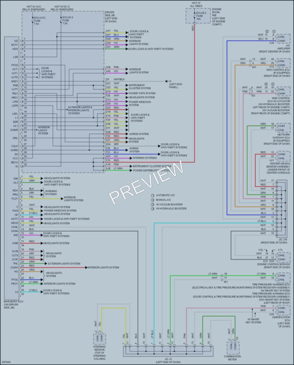 2020 Toyota Tacoma Body Control Modules wiring diagram preview