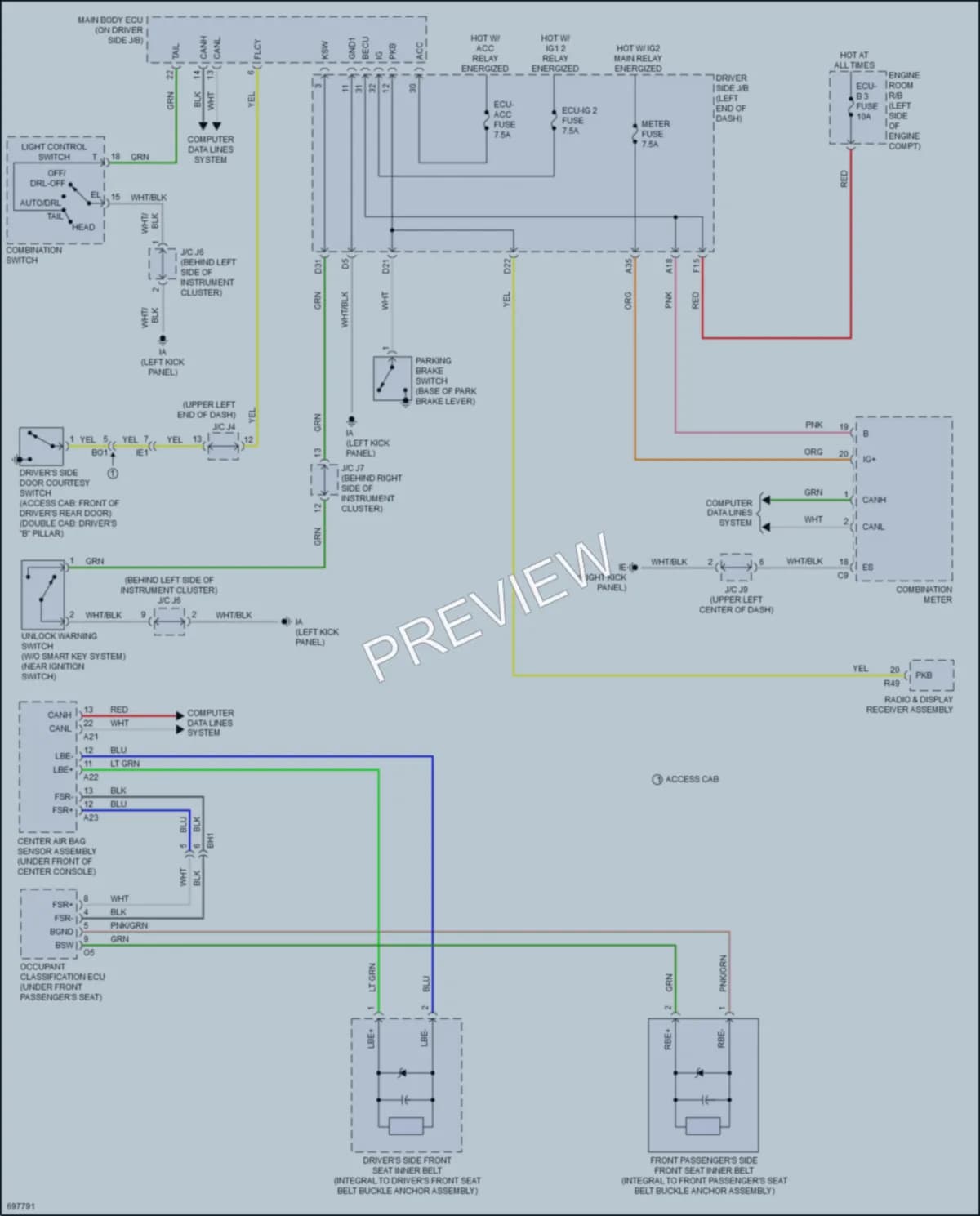 2020 Toyota Tacoma Warning Systems wiring diagram preview