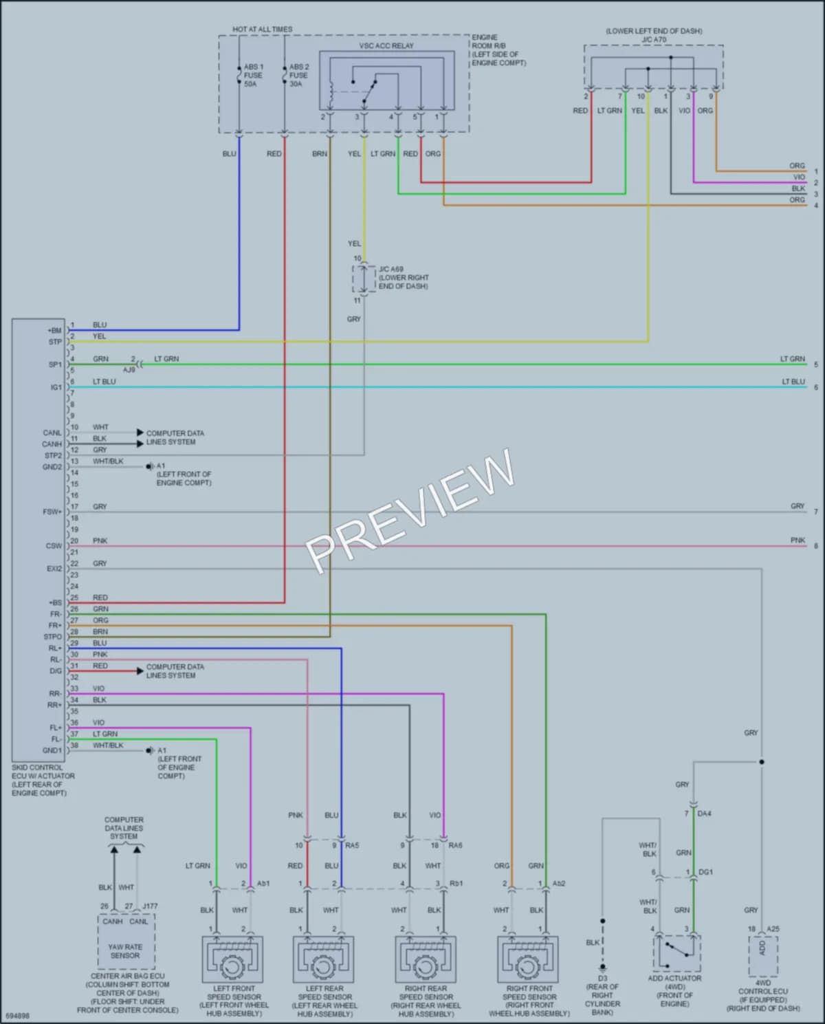 2020 Toyota Tundra Anti Lock Brakes wiring diagram preview