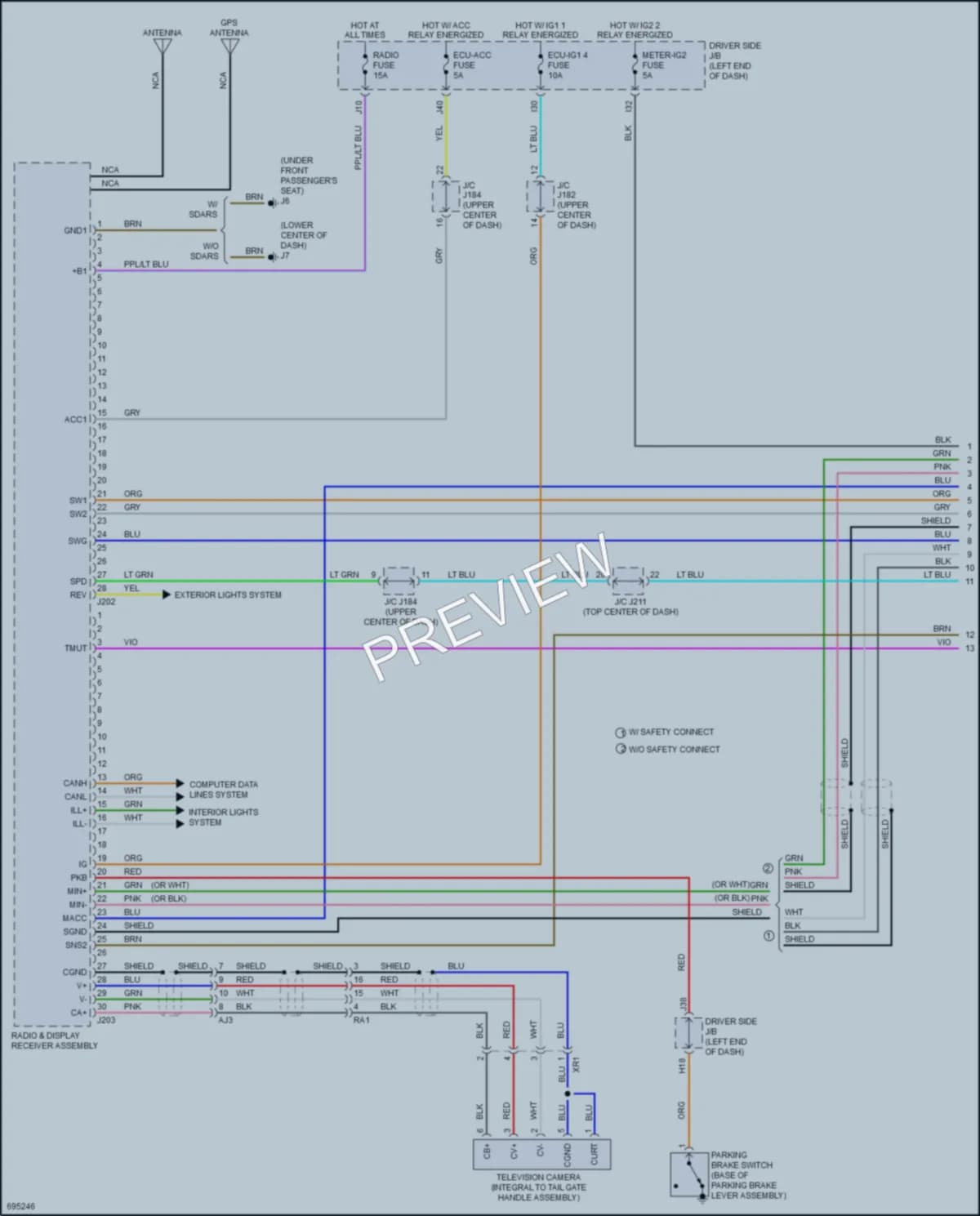 2020 Toyota Tundra Radio wiring diagram preview