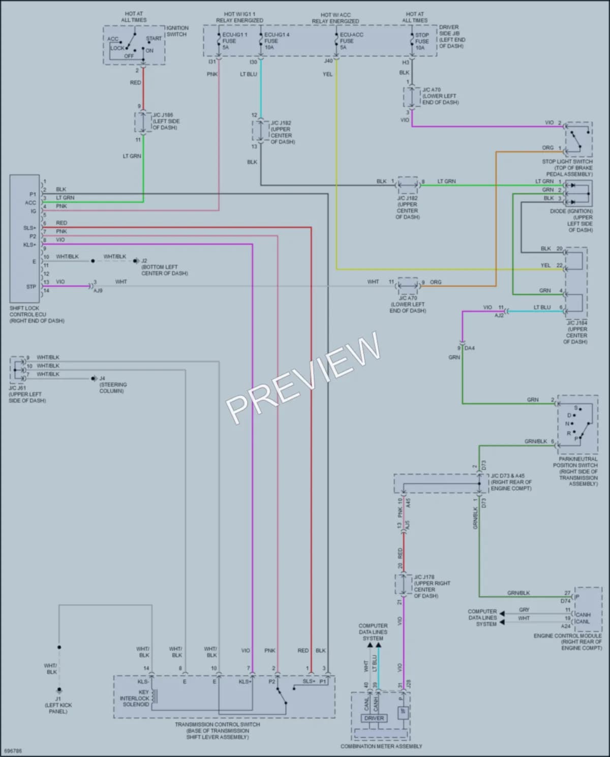 2020 Toyota Tundra Shift Interlock wiring diagram preview