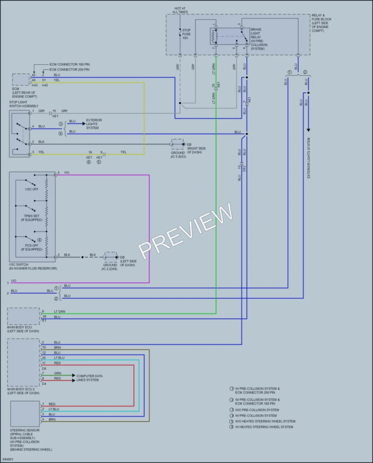 2020 Toyota Yaris Anti Lock Brakes wiring diagram preview