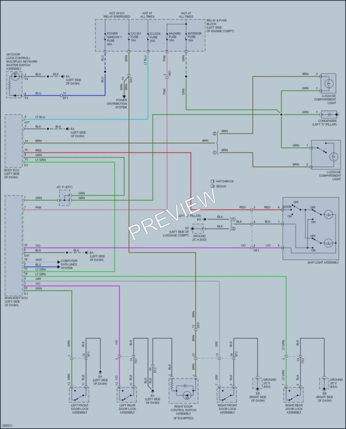 2020 Toyota Yaris Interior Lights wiring diagram preview