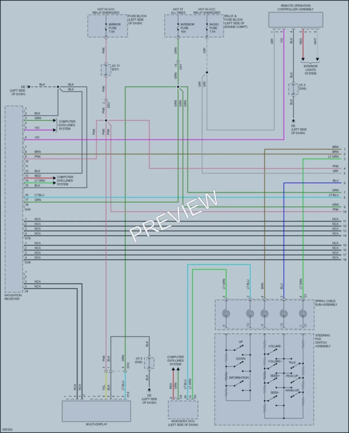 2020 Toyota Yaris Radio wiring diagram preview