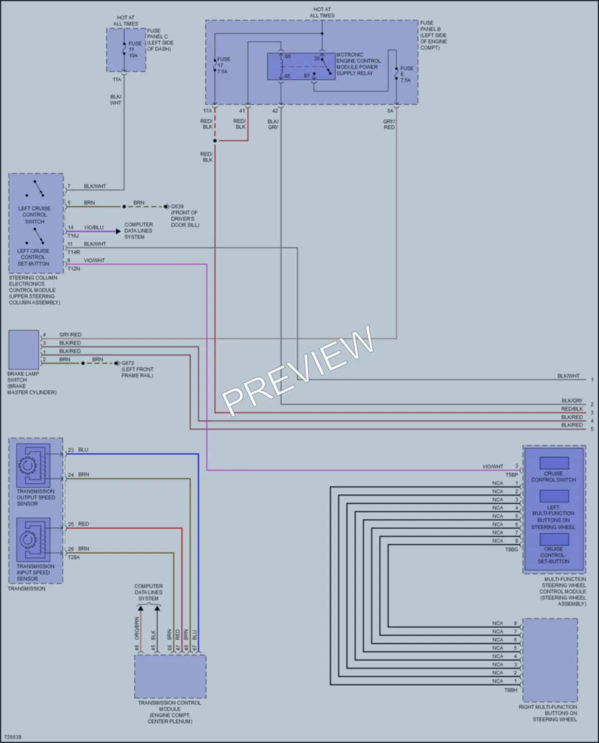 2020 Volkswagen Arteon Cruise Control wiring diagram preview