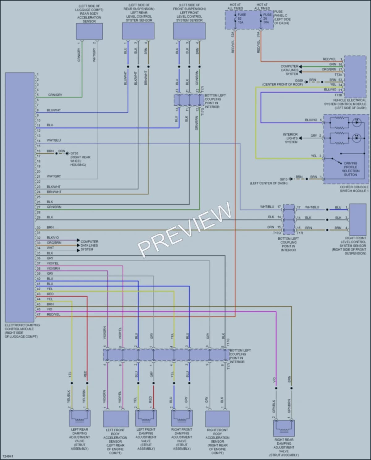 2020 Volkswagen Arteon Electronic Suspension wiring diagram preview
