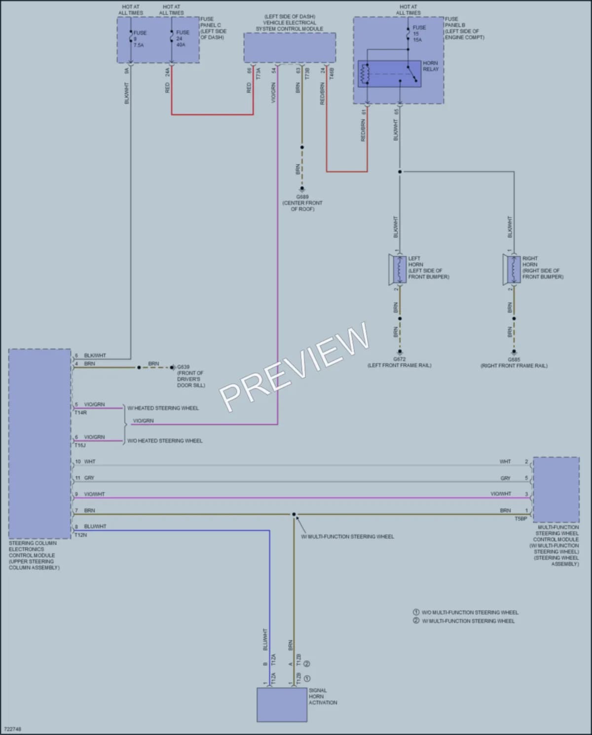 2020 Volkswagen Arteon Horn wiring diagram preview