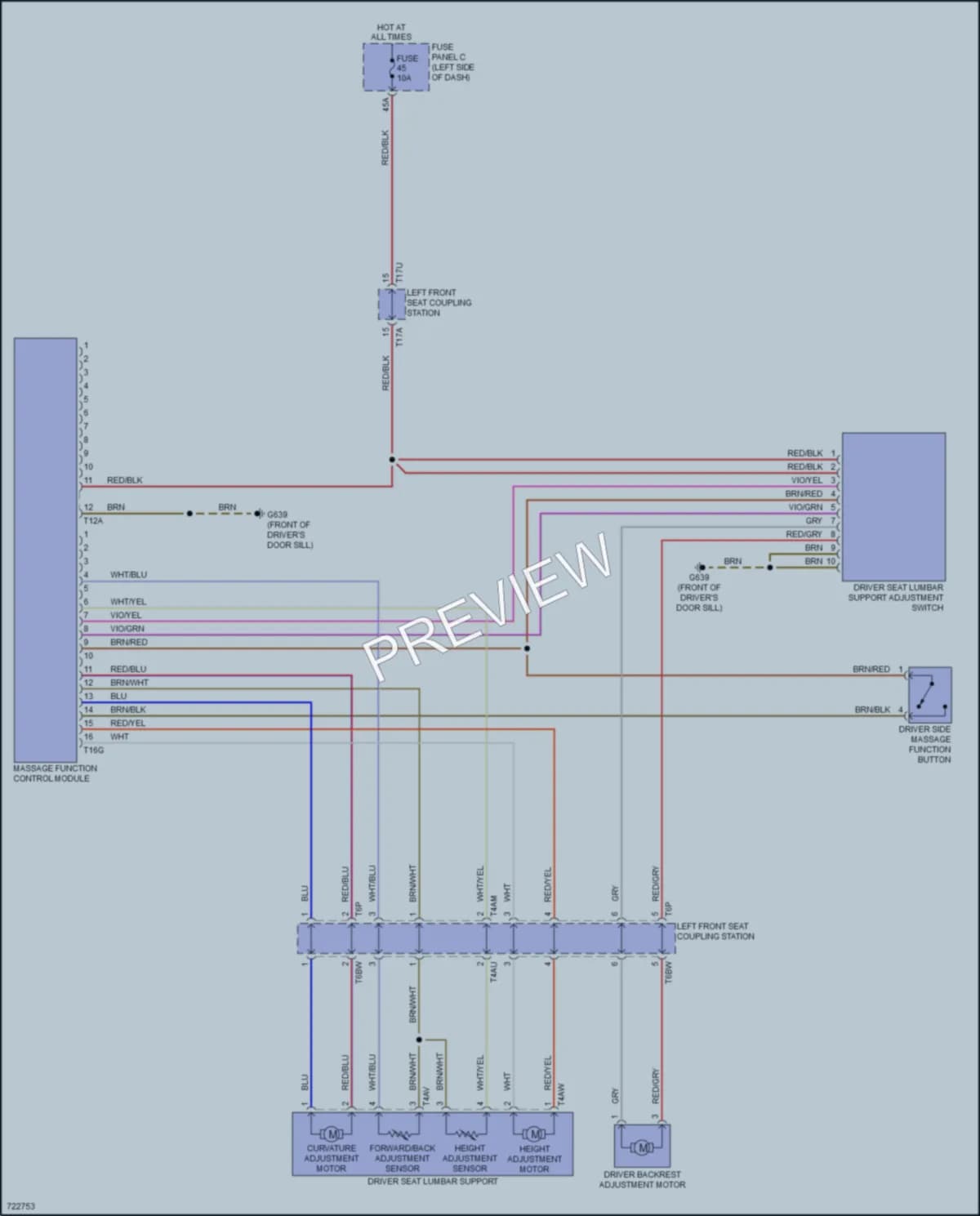 2020 Volkswagen Arteon Power Seats wiring diagram preview