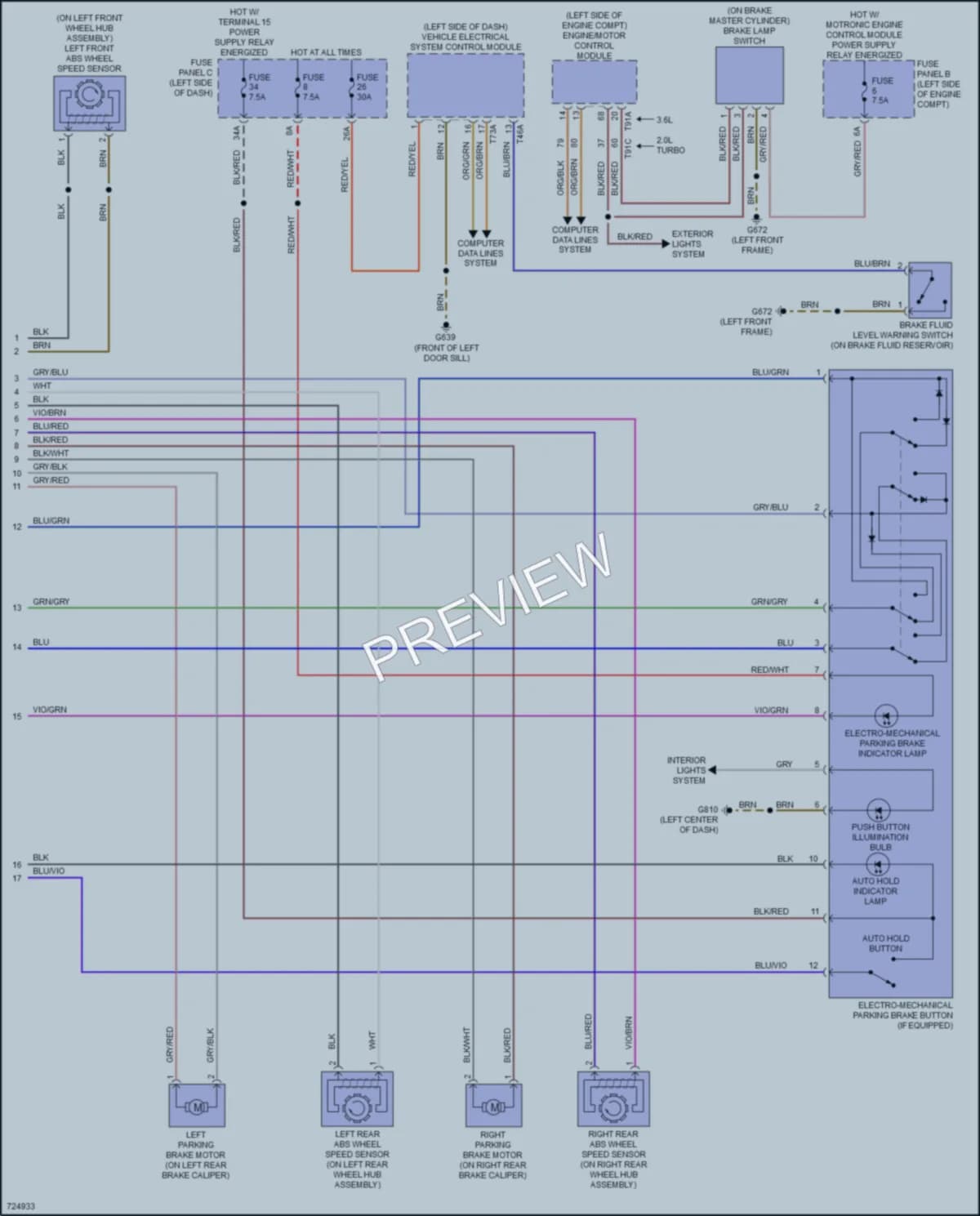 2020 Volkswagen Atlas Anti Lock Brakes wiring diagram preview