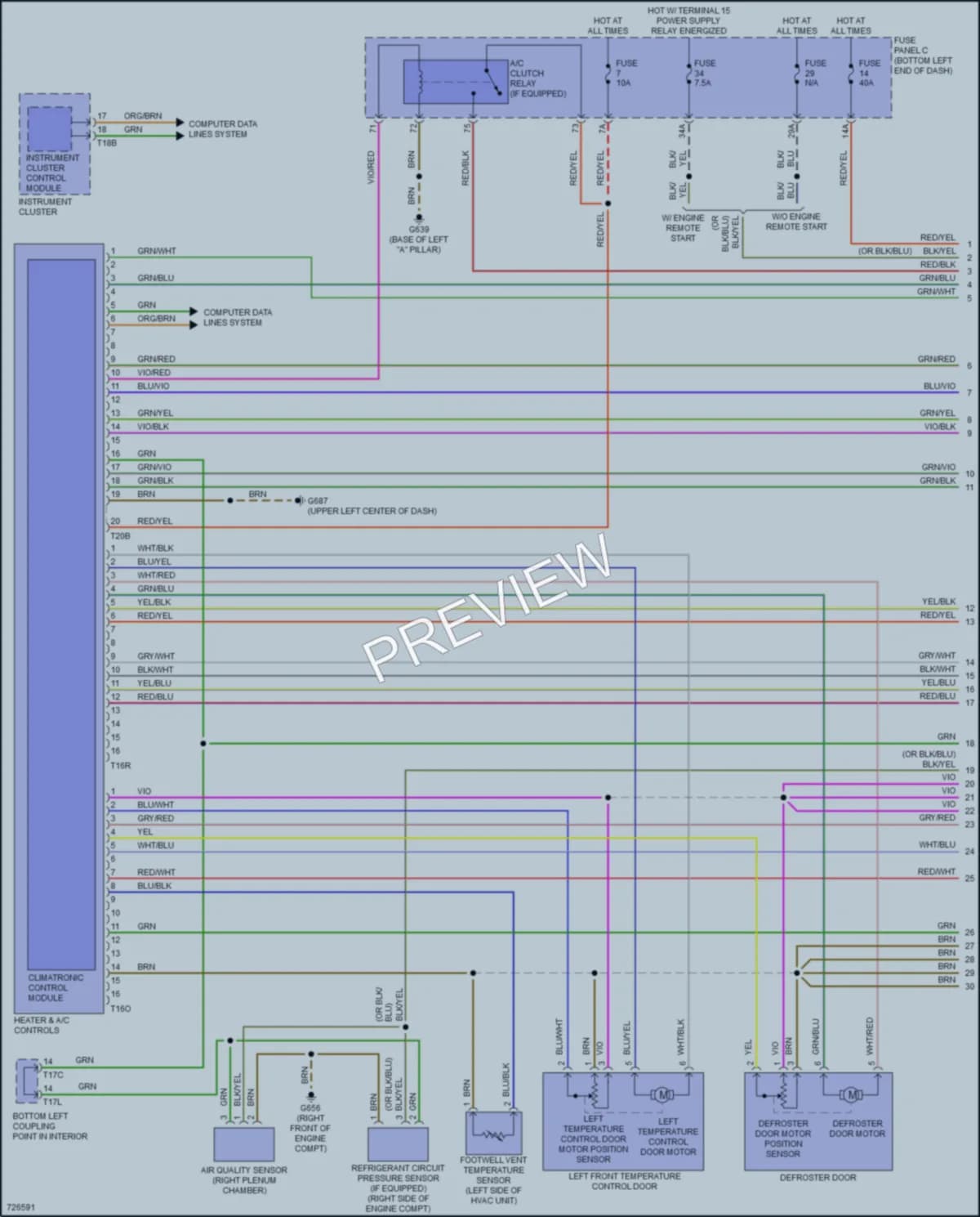 2020 Volkswagen Jetta Air Conditioning wiring diagram preview