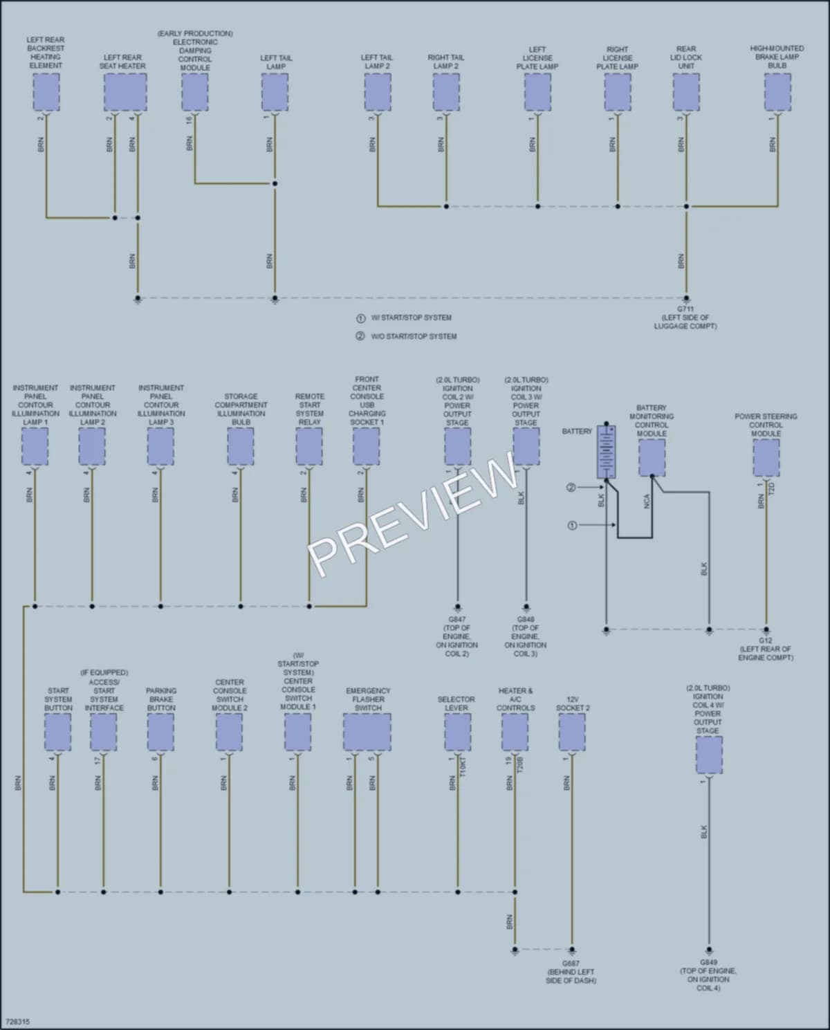 2020 Volkswagen Jetta Ground Distribution wiring diagram preview