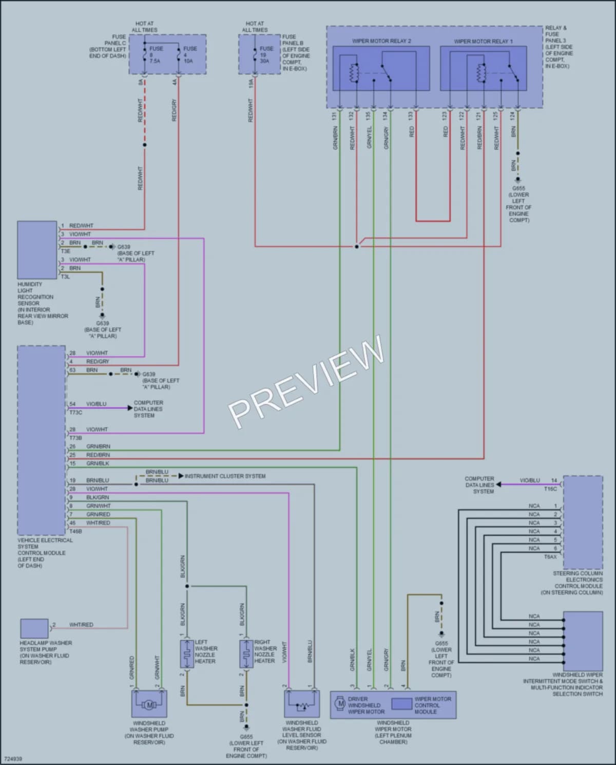 2020 Volkswagen Jetta Wiper Washer wiring diagram preview