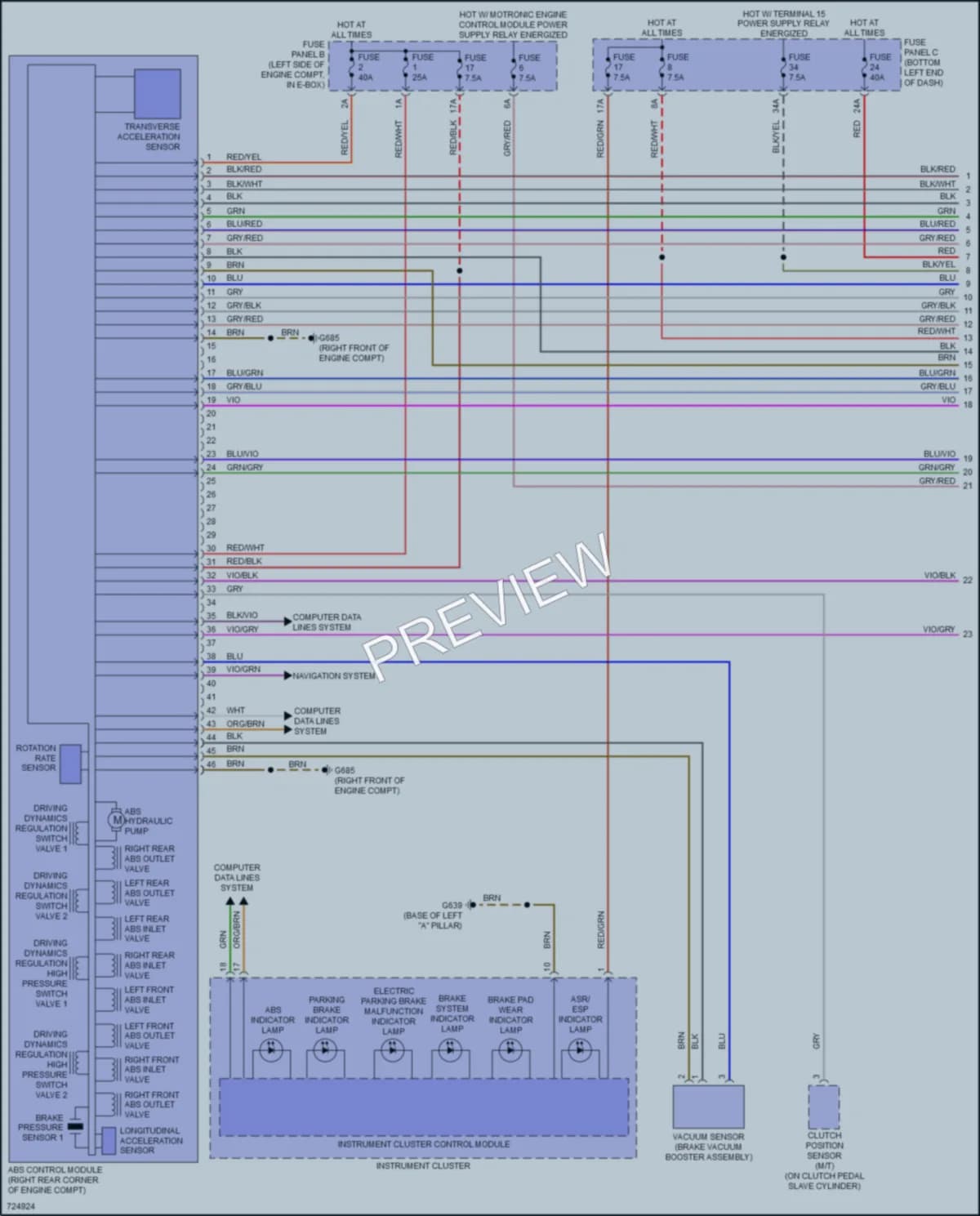 2020 Volkswagen JettaGLI Anti Lock Brakes wiring diagram preview