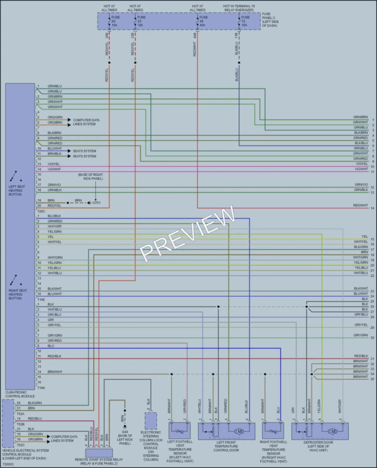 2020 Volkswagen Passat Air Conditioning wiring diagram preview