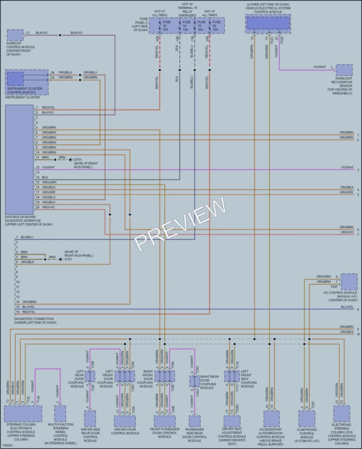 2020 Volkswagen Passat Computer Data Lines wiring diagram preview