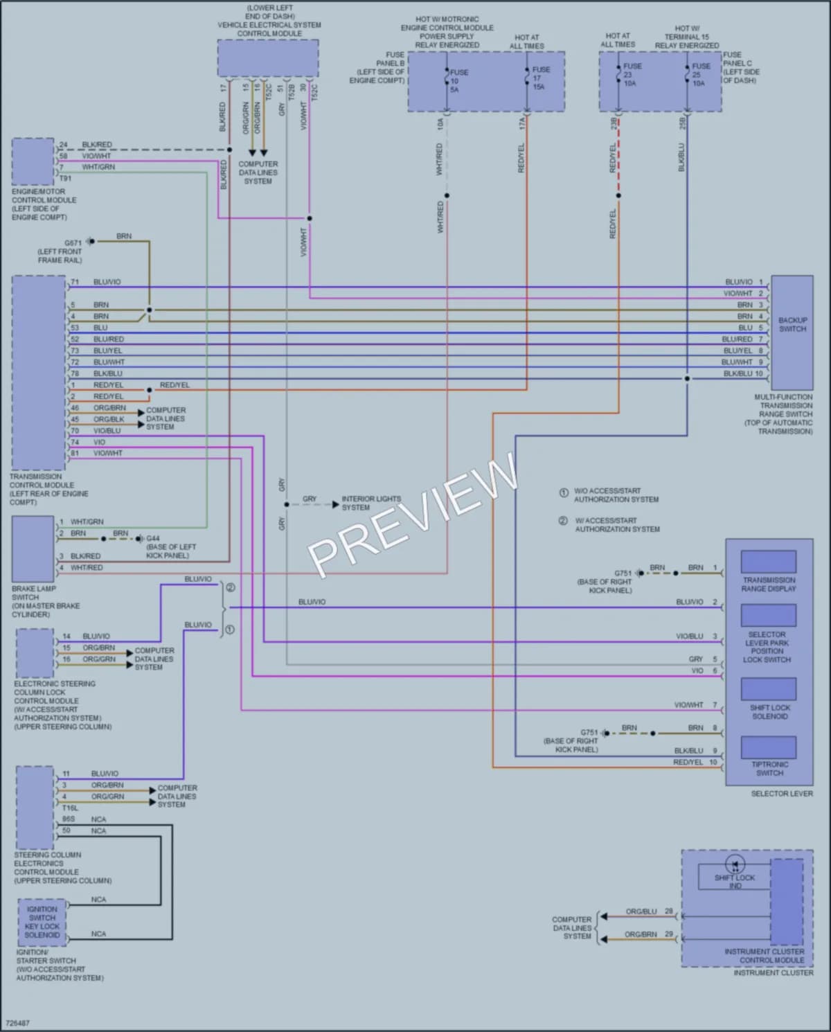 2020 Volkswagen Passat Shift Interlock wiring diagram preview