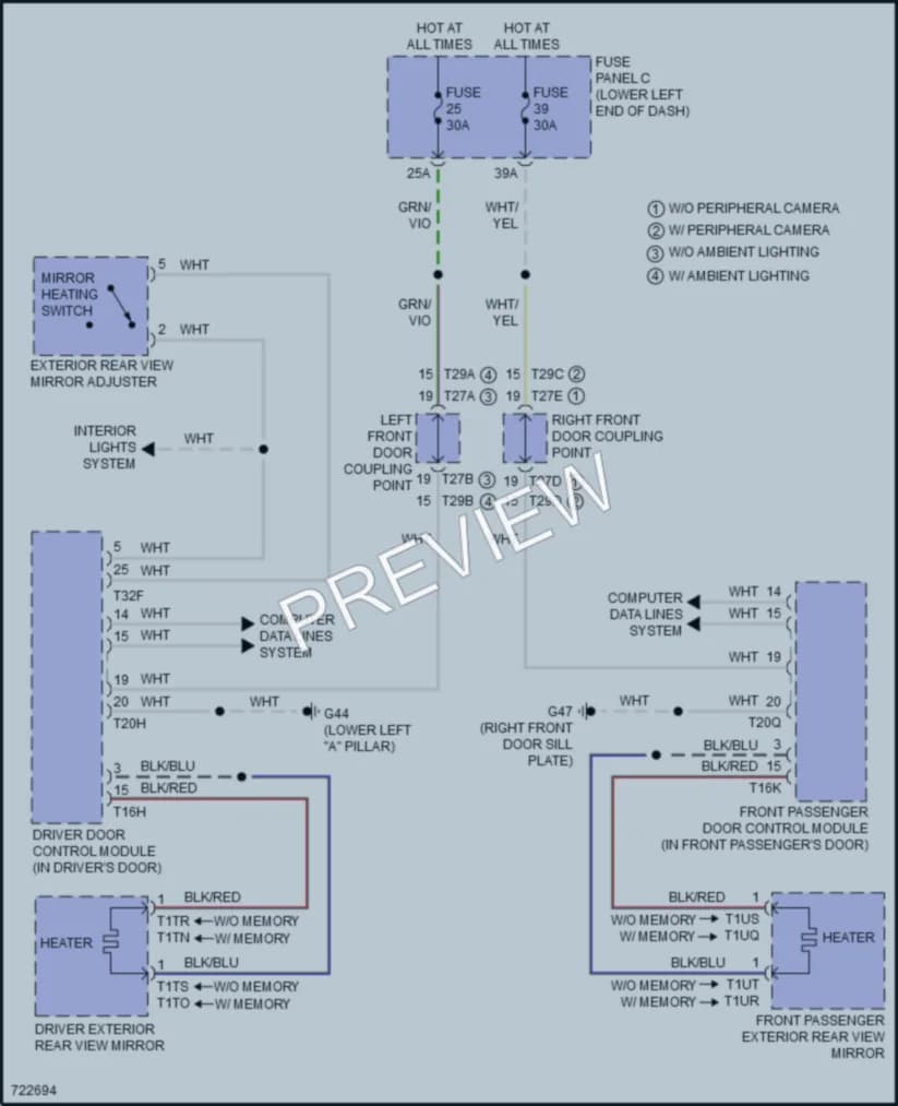 2020 Volkswagen Tiguan Defoggers wiring diagram preview