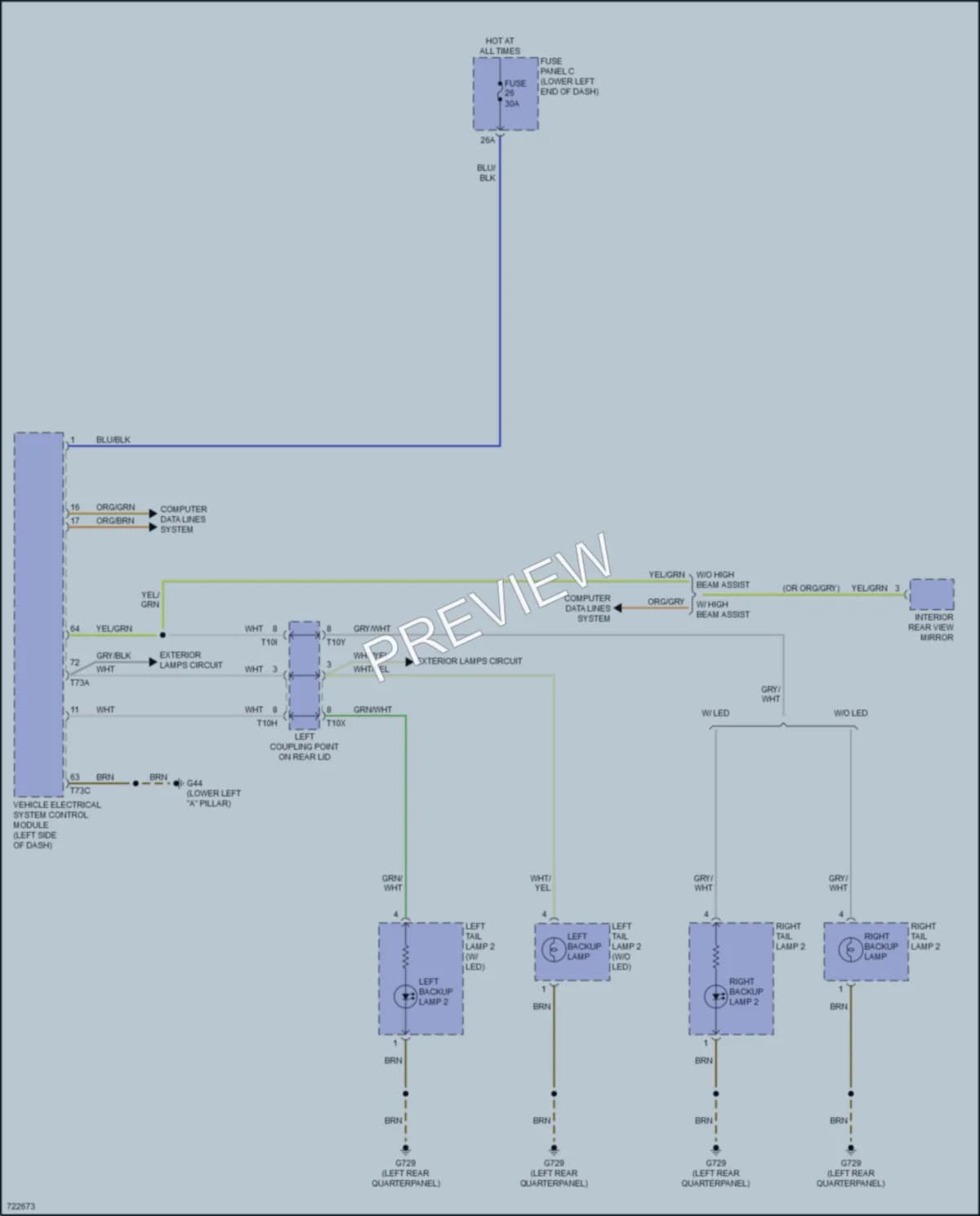 2020 Volkswagen Tiguan Exterior Lights wiring diagram preview