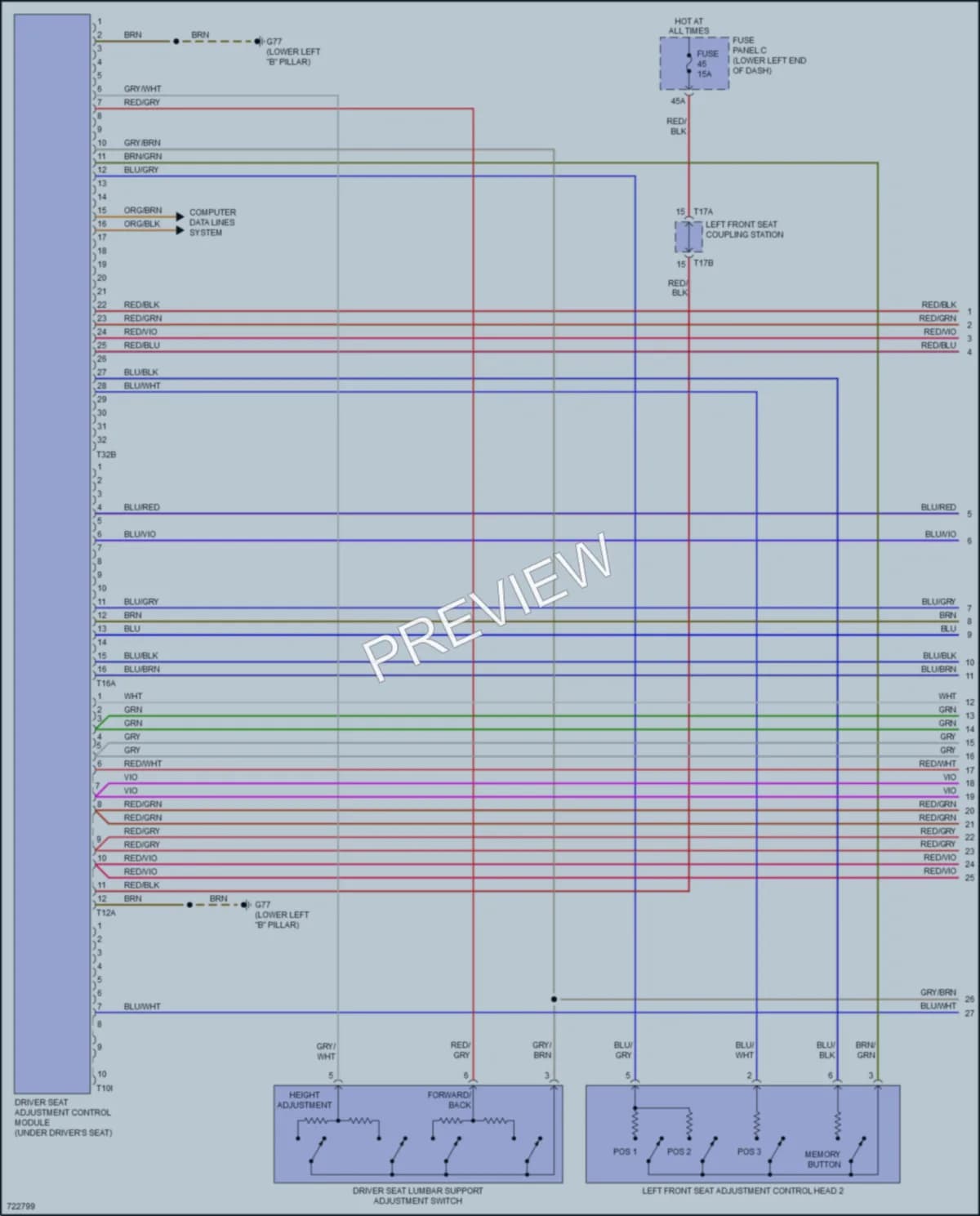 2020 Volkswagen Tiguan Memory Systems wiring diagram preview