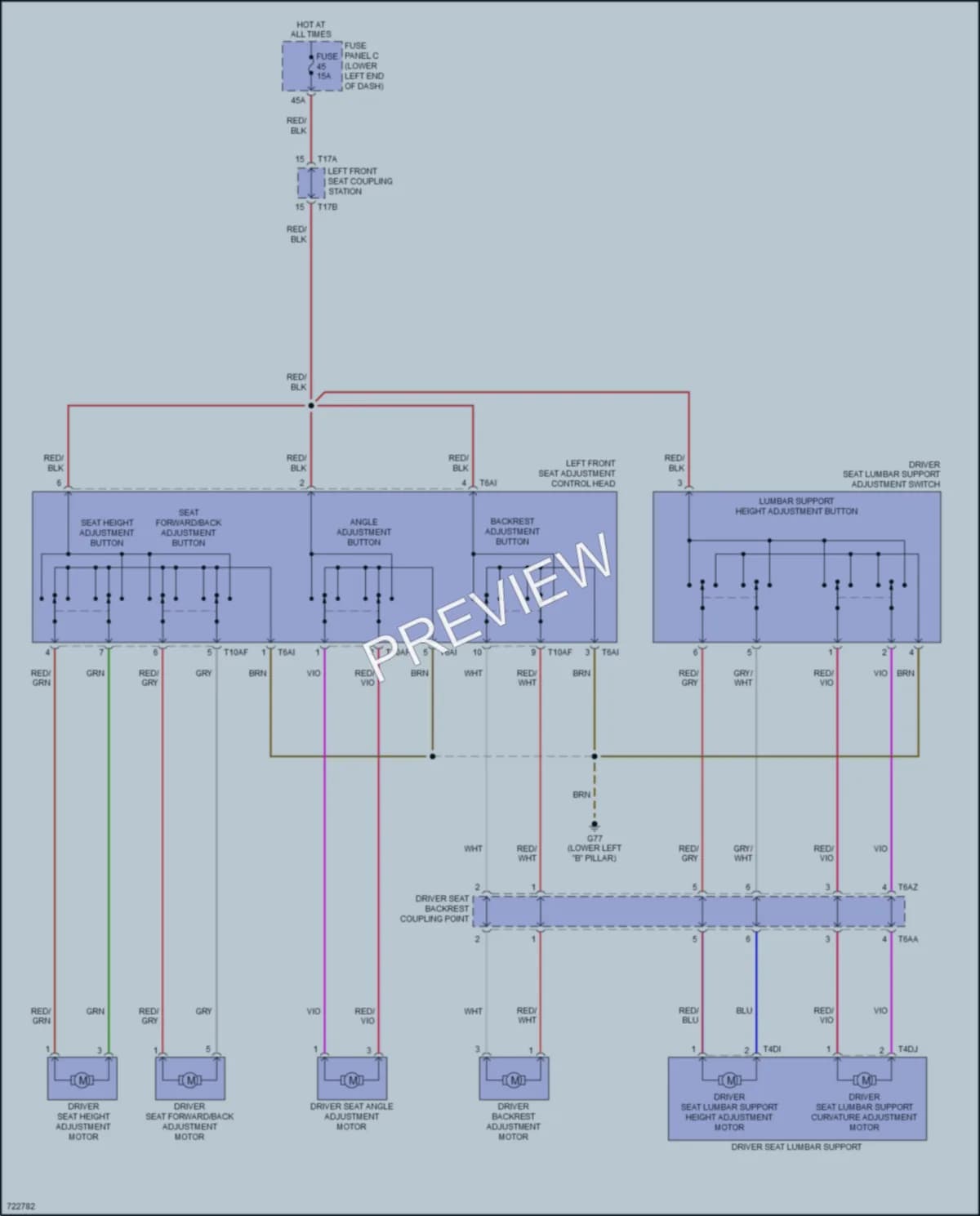 2020 Volkswagen Tiguan Power Seats wiring diagram preview