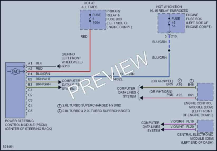 2020 Volvo S60 Electronic Power Steering wiring diagram preview
