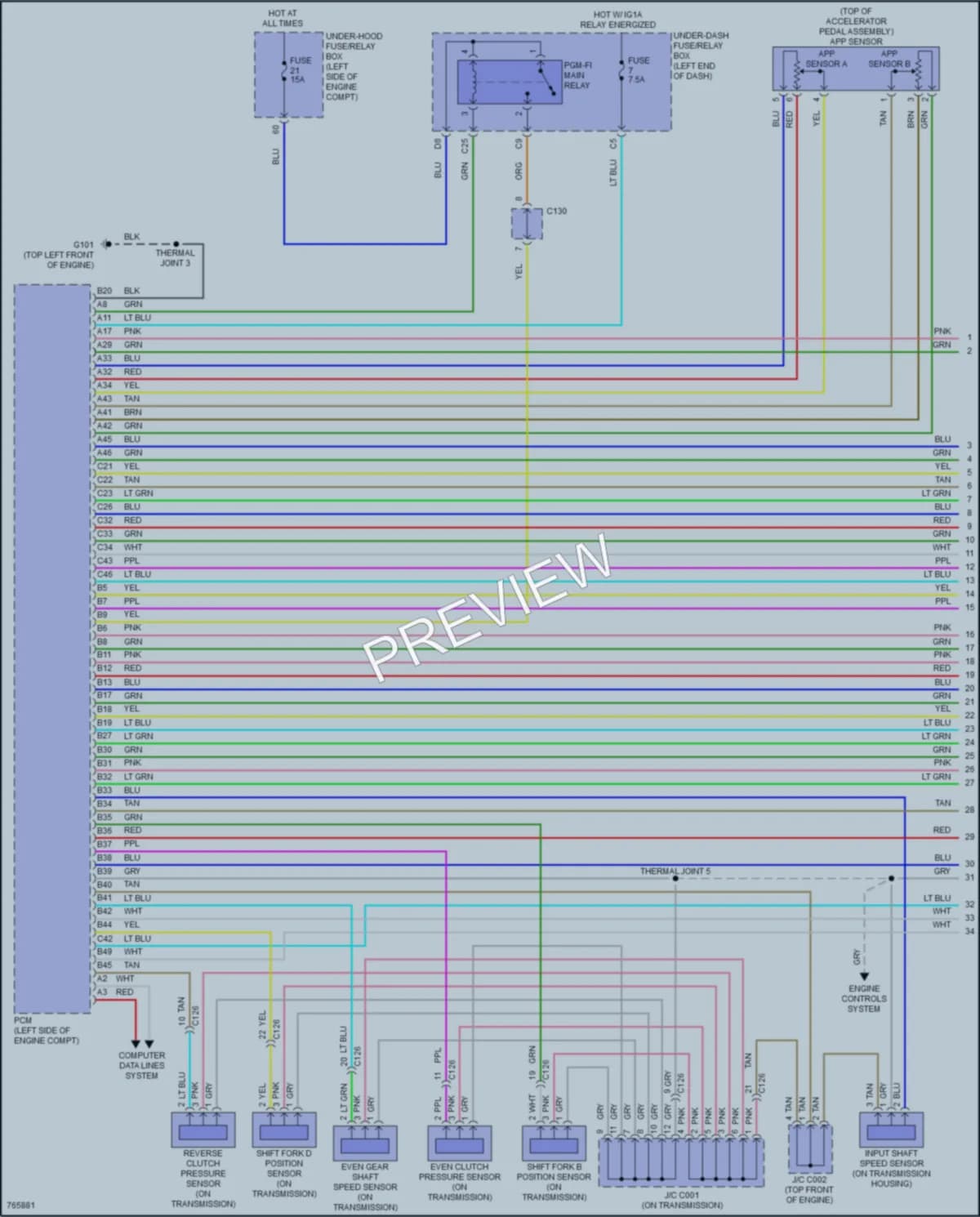 2021 Acura ILX Transmission wiring diagram preview