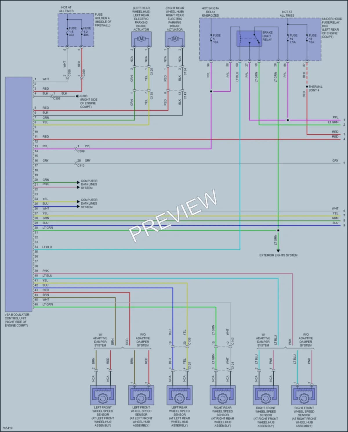 2021 Acura RDX Anti Lock Brakes wiring diagram preview