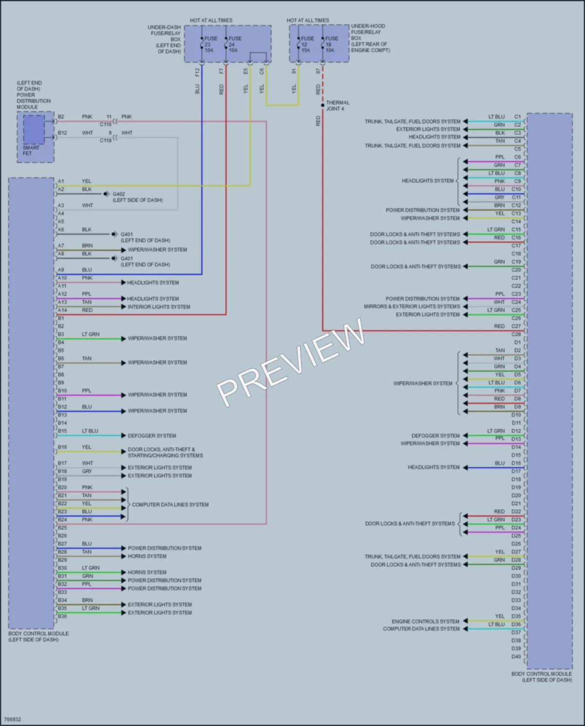 2021 Acura RDX Body Control Modules wiring diagram preview