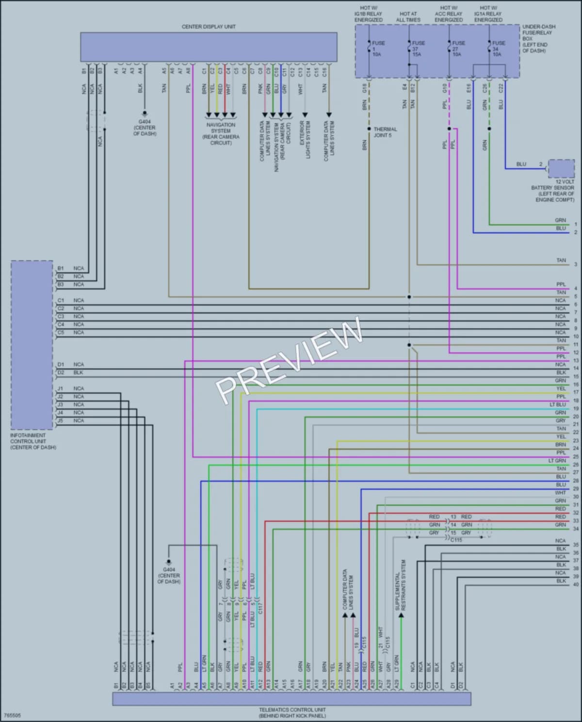 2021 Acura RDX Radio wiring diagram preview