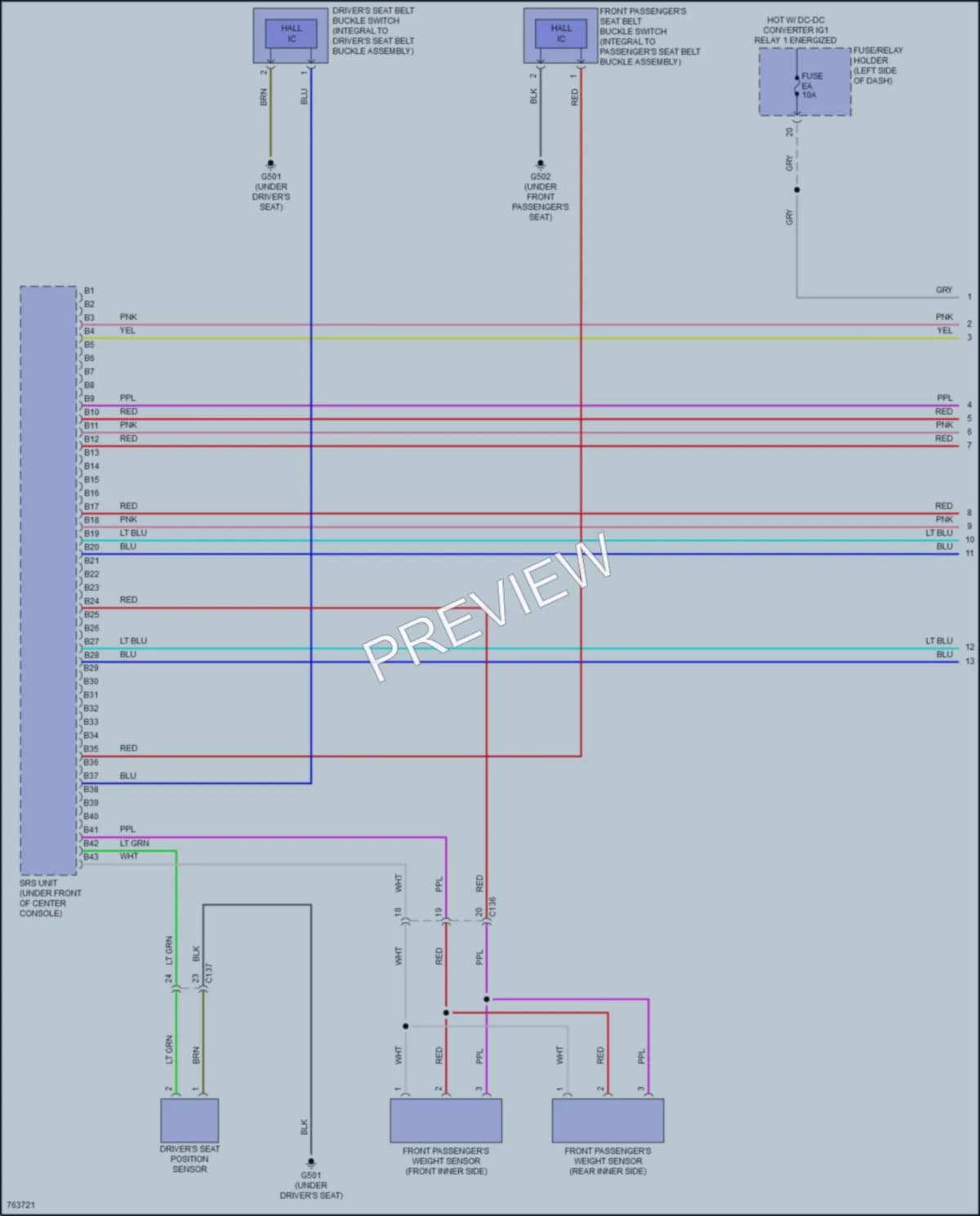2021 Acura RDX Supplemental Restraints wiring diagram preview