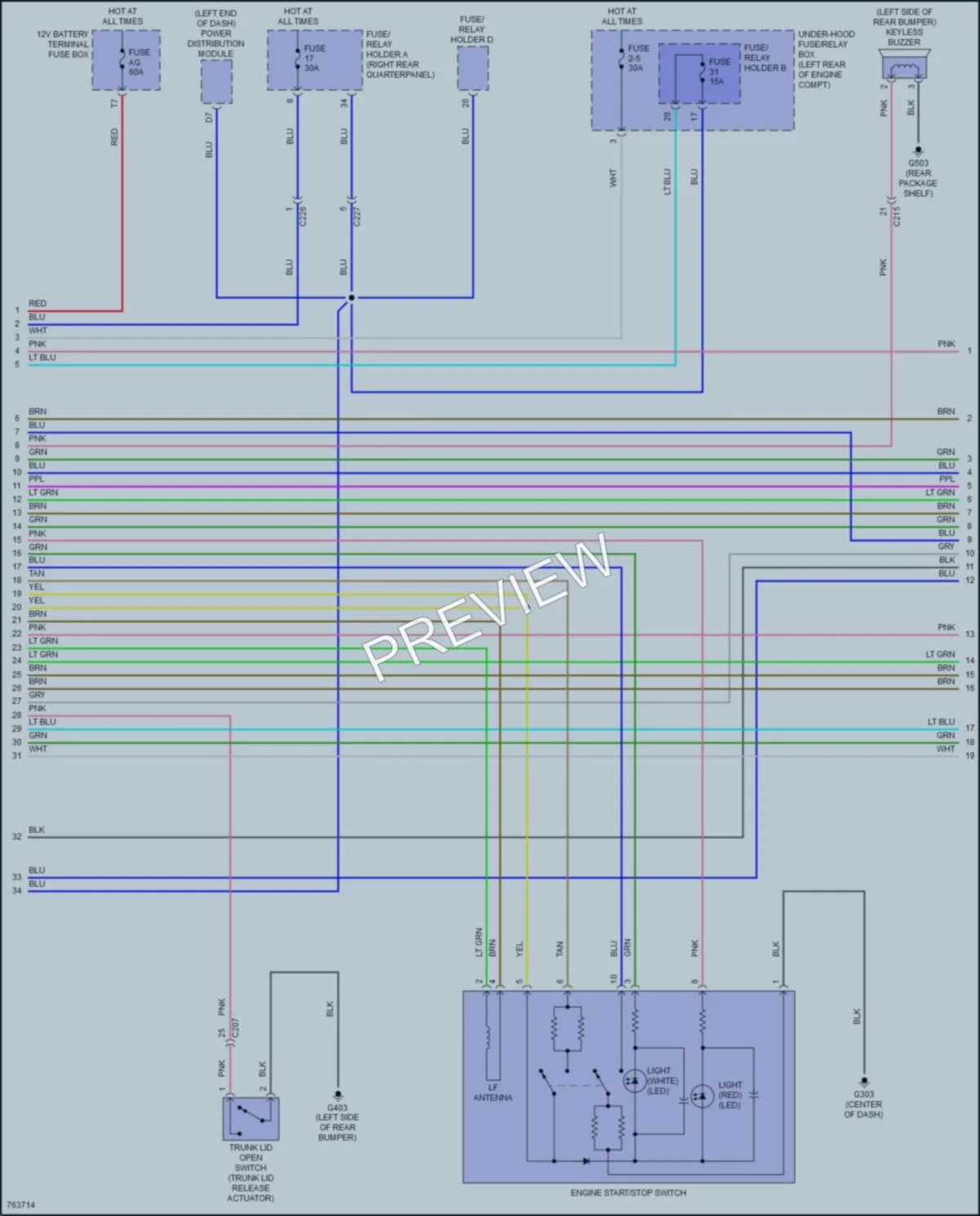 2021 Acura TLX Anti Theft wiring diagram preview