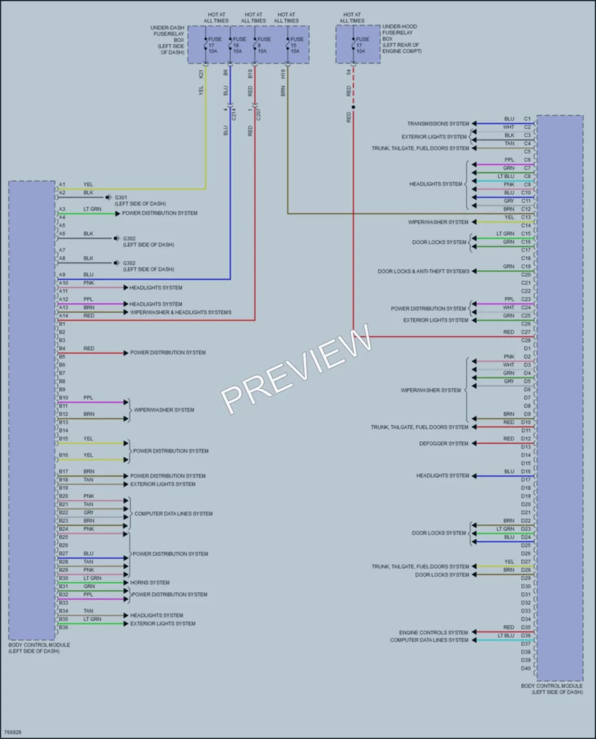 2021 Acura TLX Body Control Modules wiring diagram preview