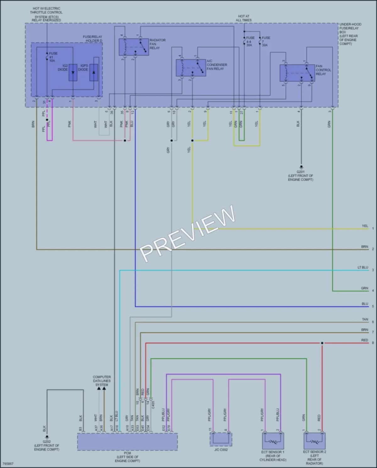 2021 Acura TLX Cooling Fan wiring diagram preview