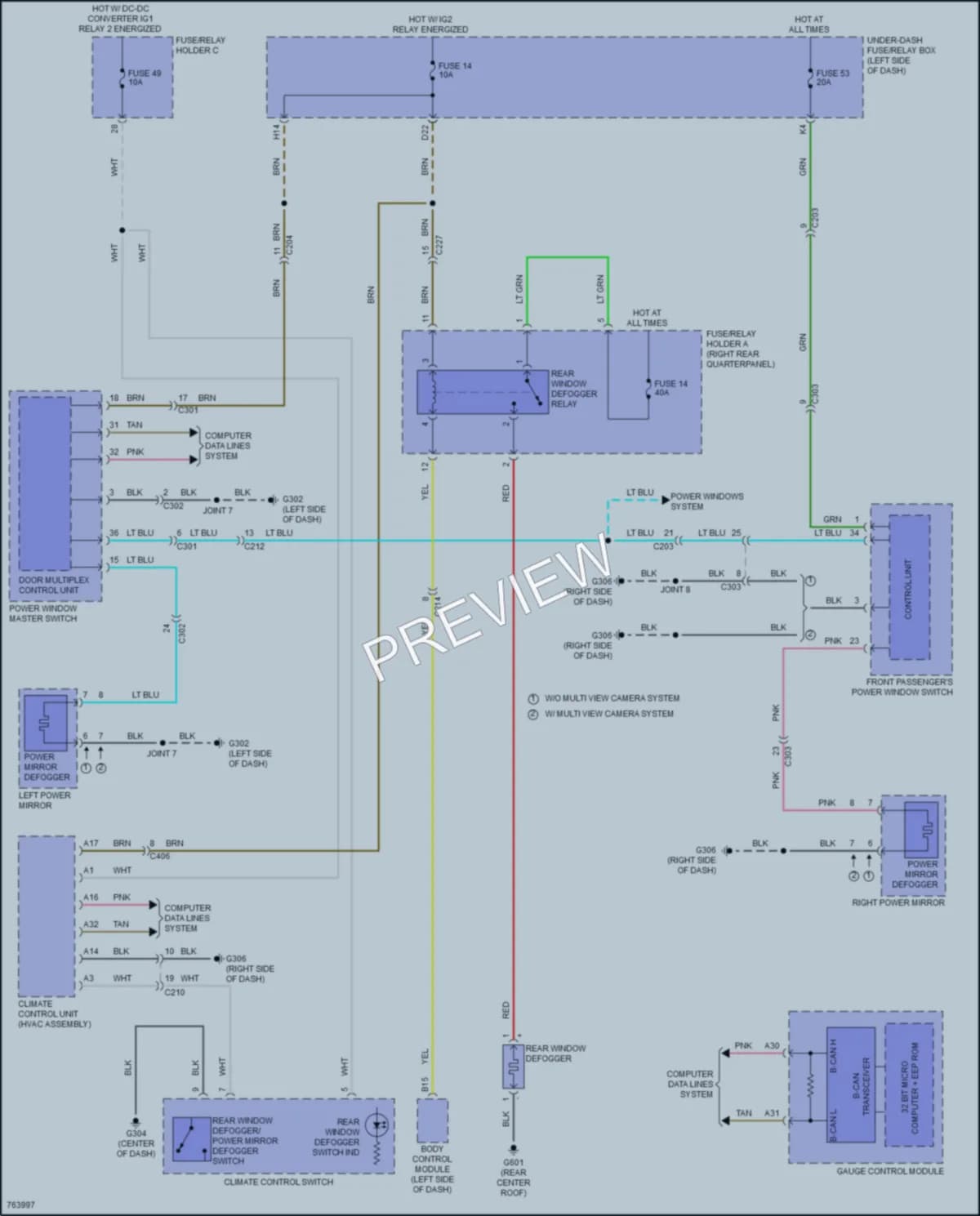 2021 Acura TLX Defoggers wiring diagram preview