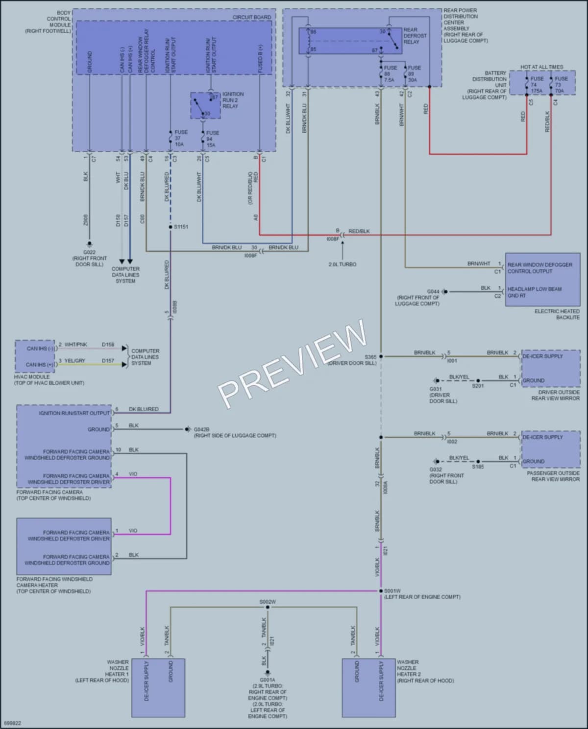 2021 AlfaRomeo Giulia Defoggers wiring diagram preview
