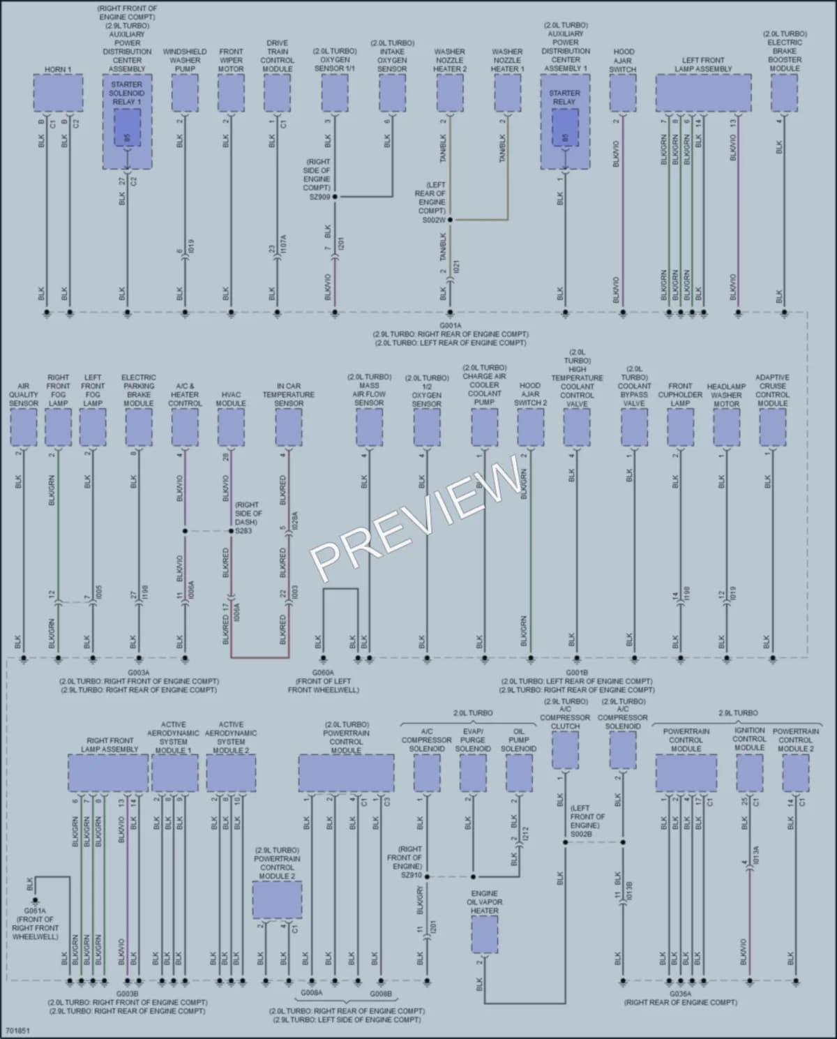 2021 AlfaRomeo Giulia Ground Distribution wiring diagram preview