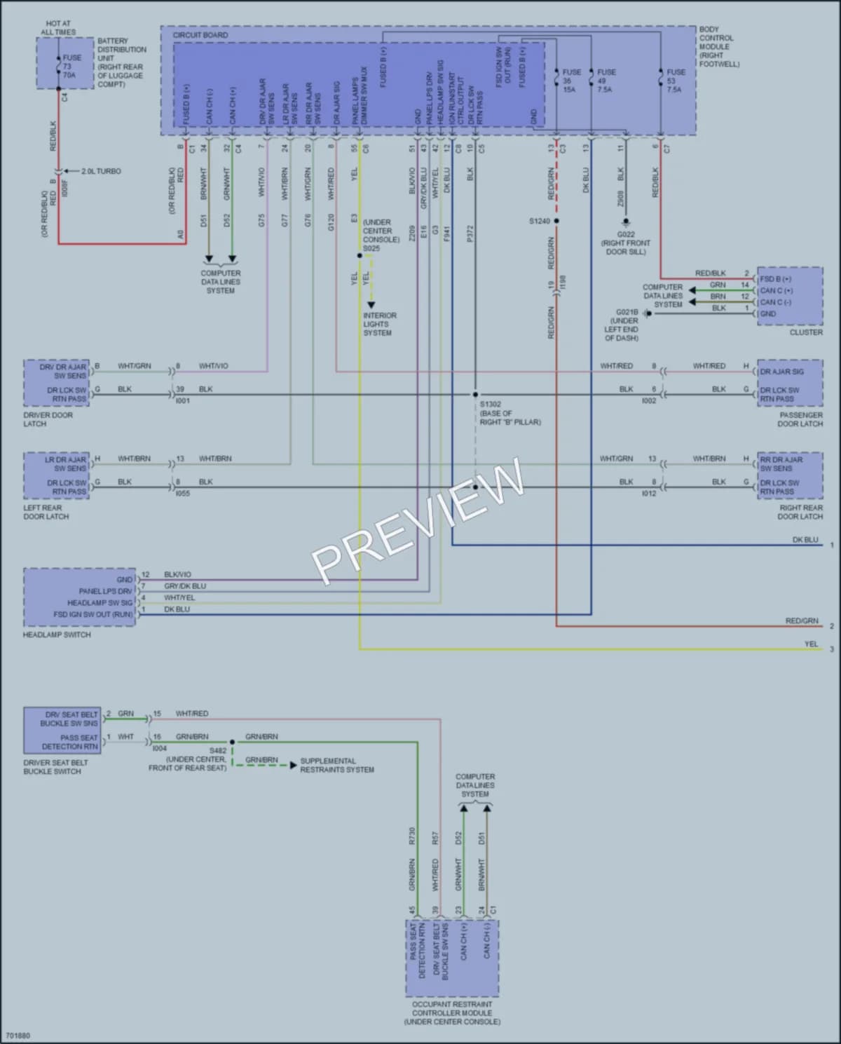 2021 AlfaRomeo Giulia Warning Systems wiring diagram preview