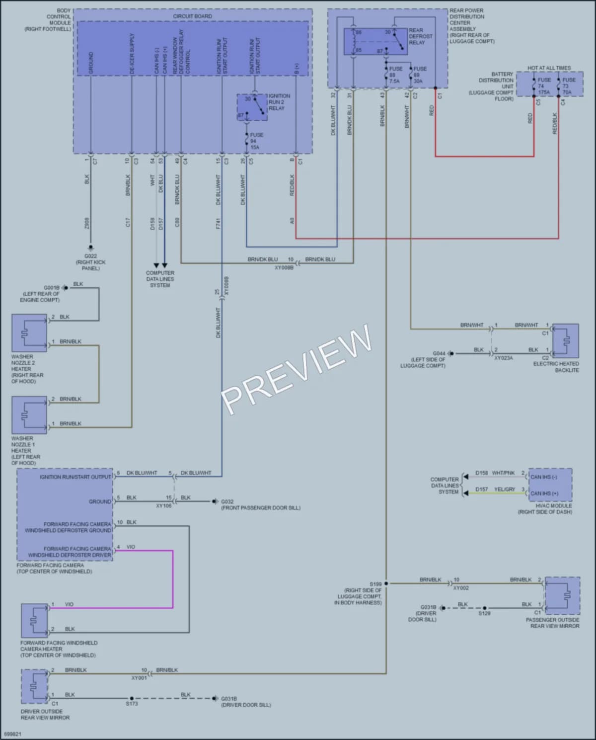 2021 AlfaRomeo Stelvio Defoggers wiring diagram preview