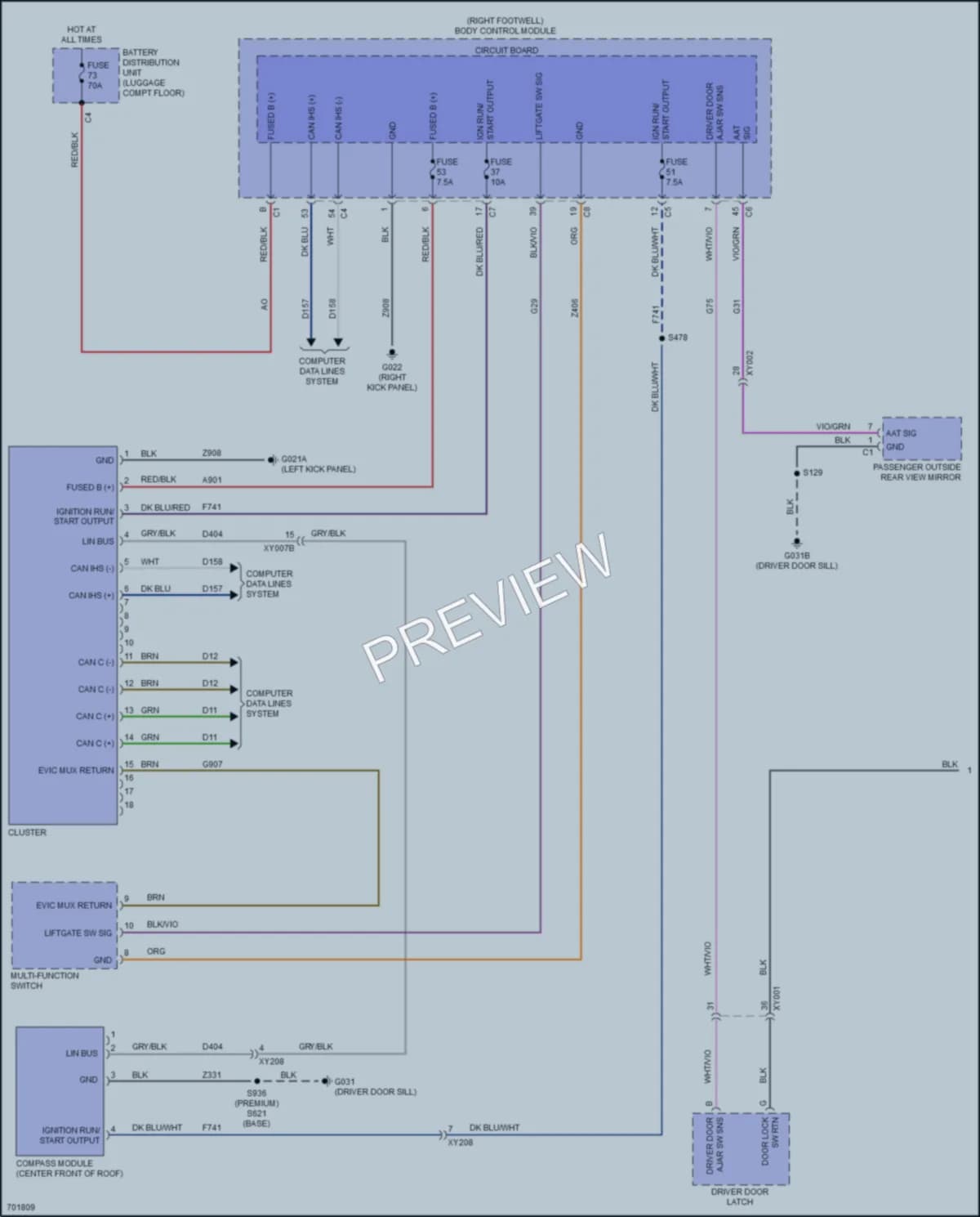2021 AlfaRomeo Stelvio Instrument Cluster wiring diagram preview