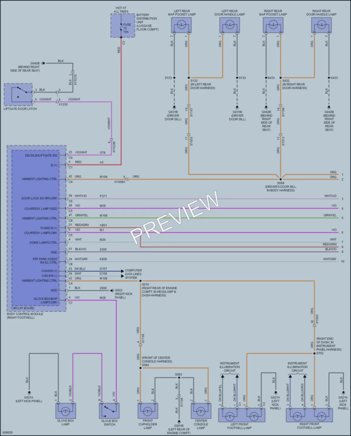 2021 AlfaRomeo Stelvio Interior Lights wiring diagram preview