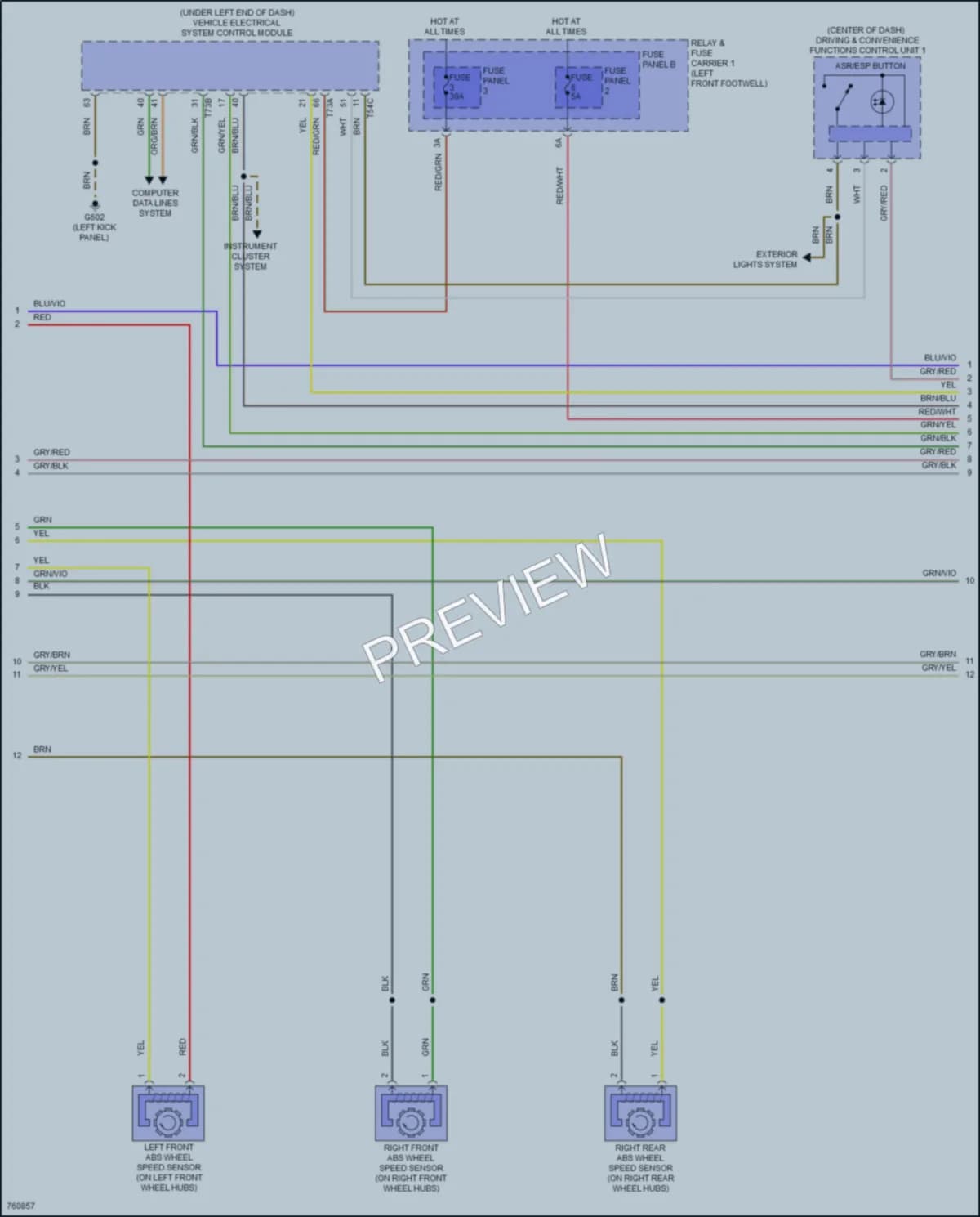 2021 Audi A4 Anti Lock Brakes wiring diagram preview