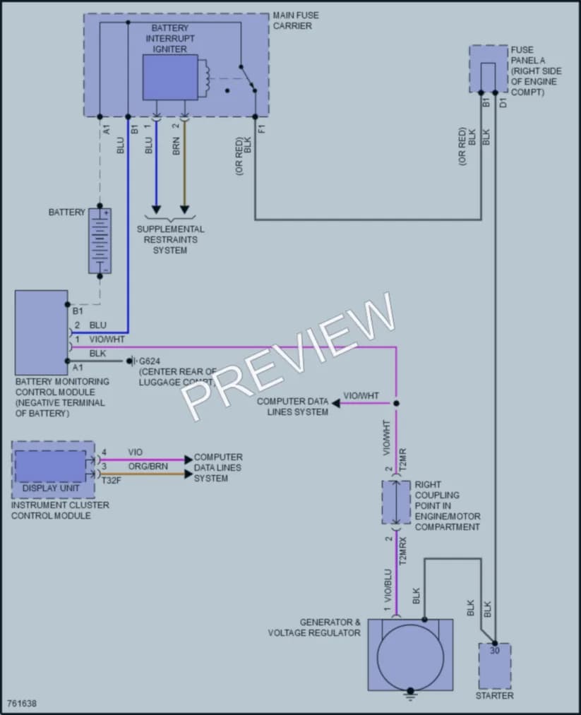 2021 Audi A4 Starting Charging wiring diagram preview