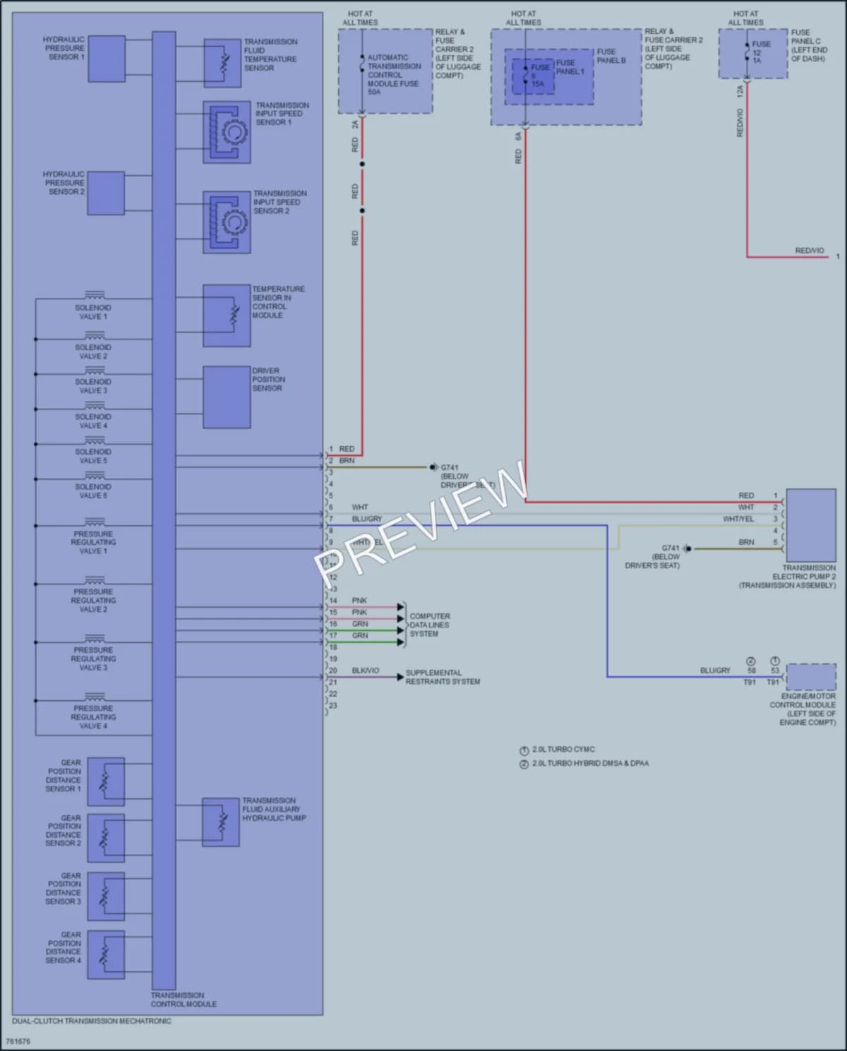 2021 Audi A4allroad Transmission wiring diagram preview