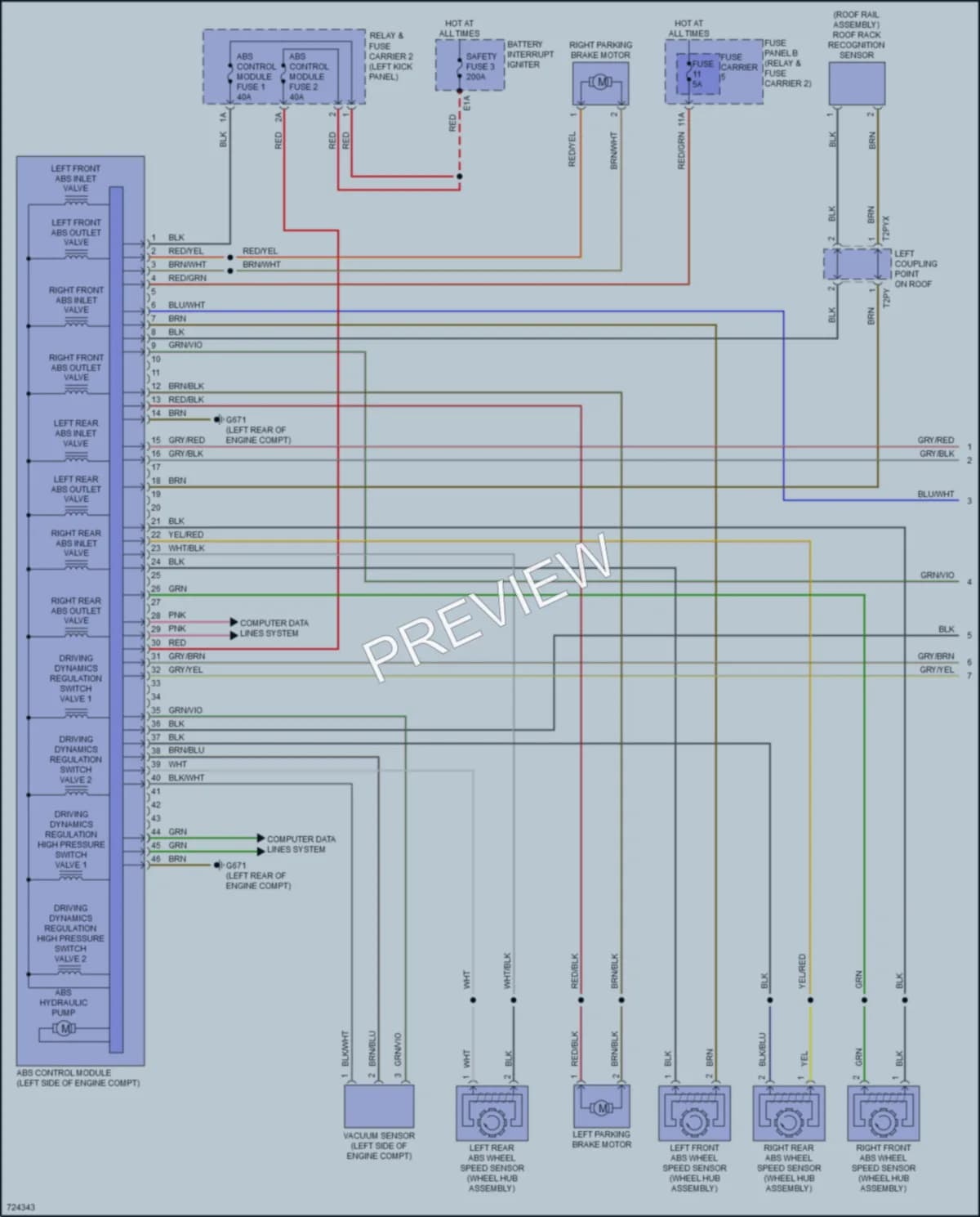 2021 Audi Q7 Anti Lock Brakes wiring diagram preview
