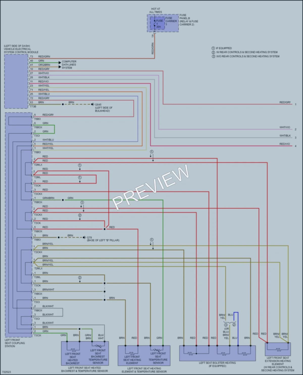 2021 Audi Q7 Power Seats wiring diagram preview