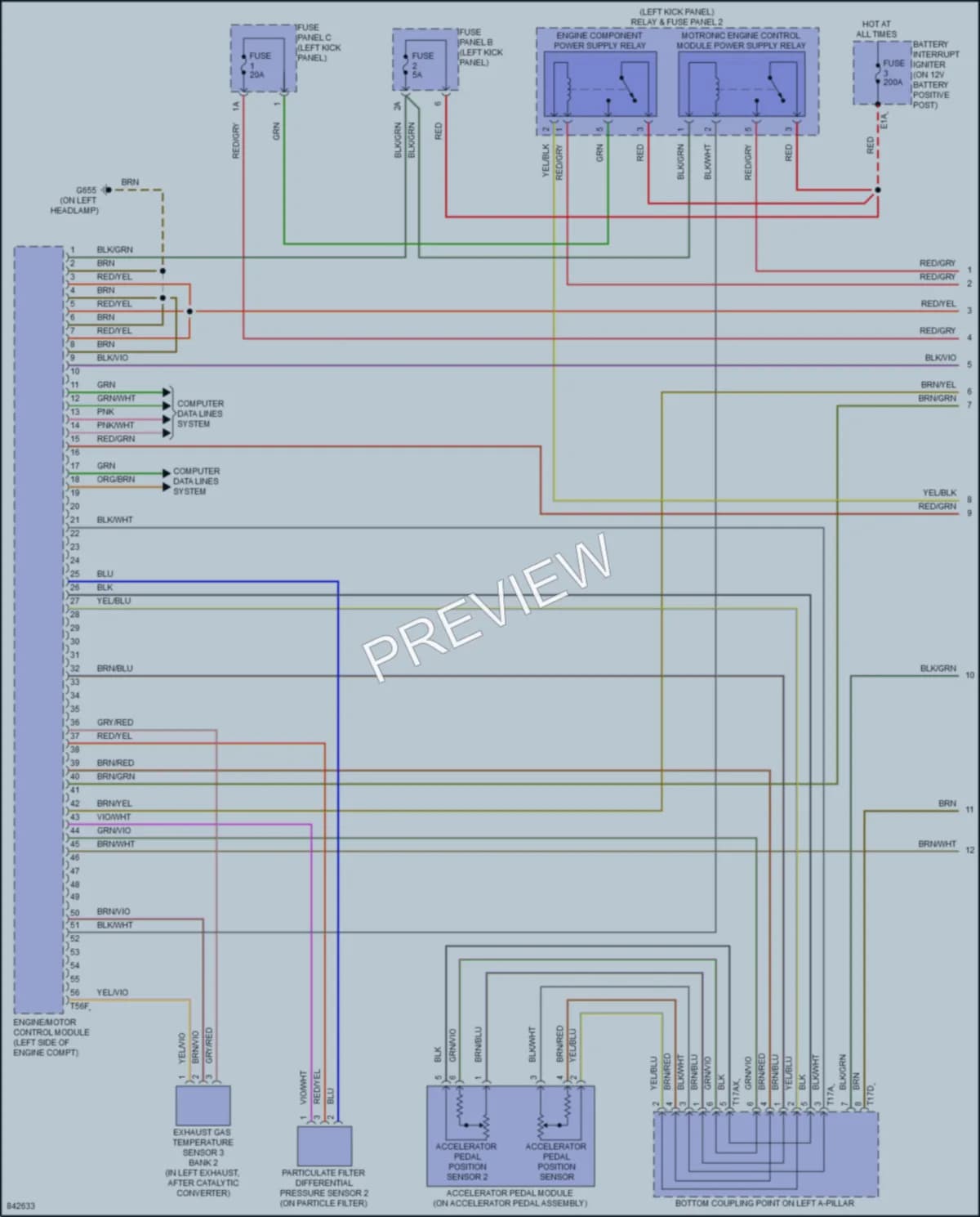 2021 Audi RS7 Engine Performance wiring diagram preview