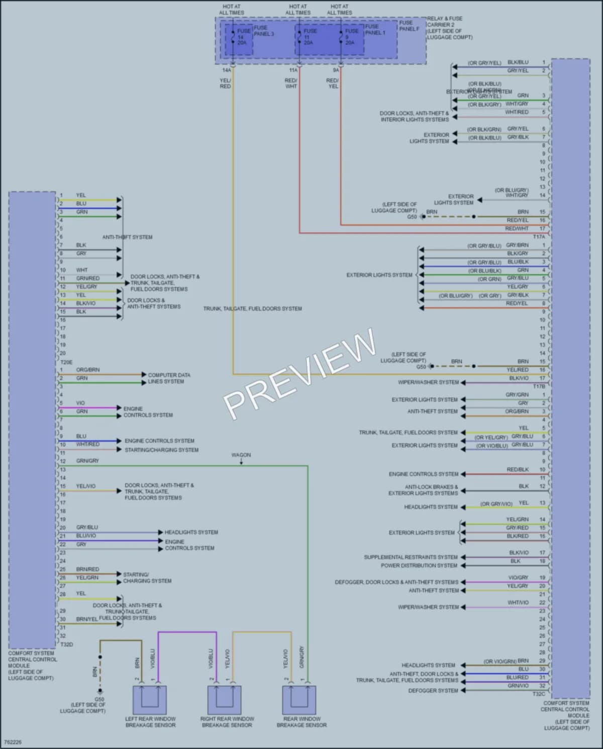 2021 Audi S4 Body Control Modules wiring diagram preview
