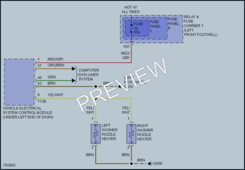 2021 Audi S4 Wiper Washer wiring diagram preview