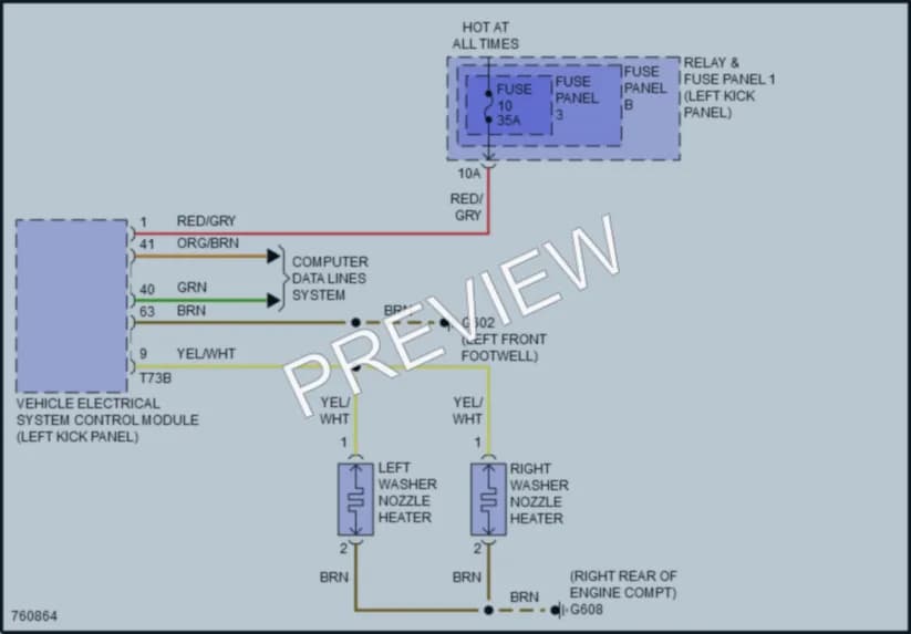 2021 Audi S5 Wiper Washer wiring diagram preview
